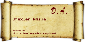 Drexler Amina névjegykártya